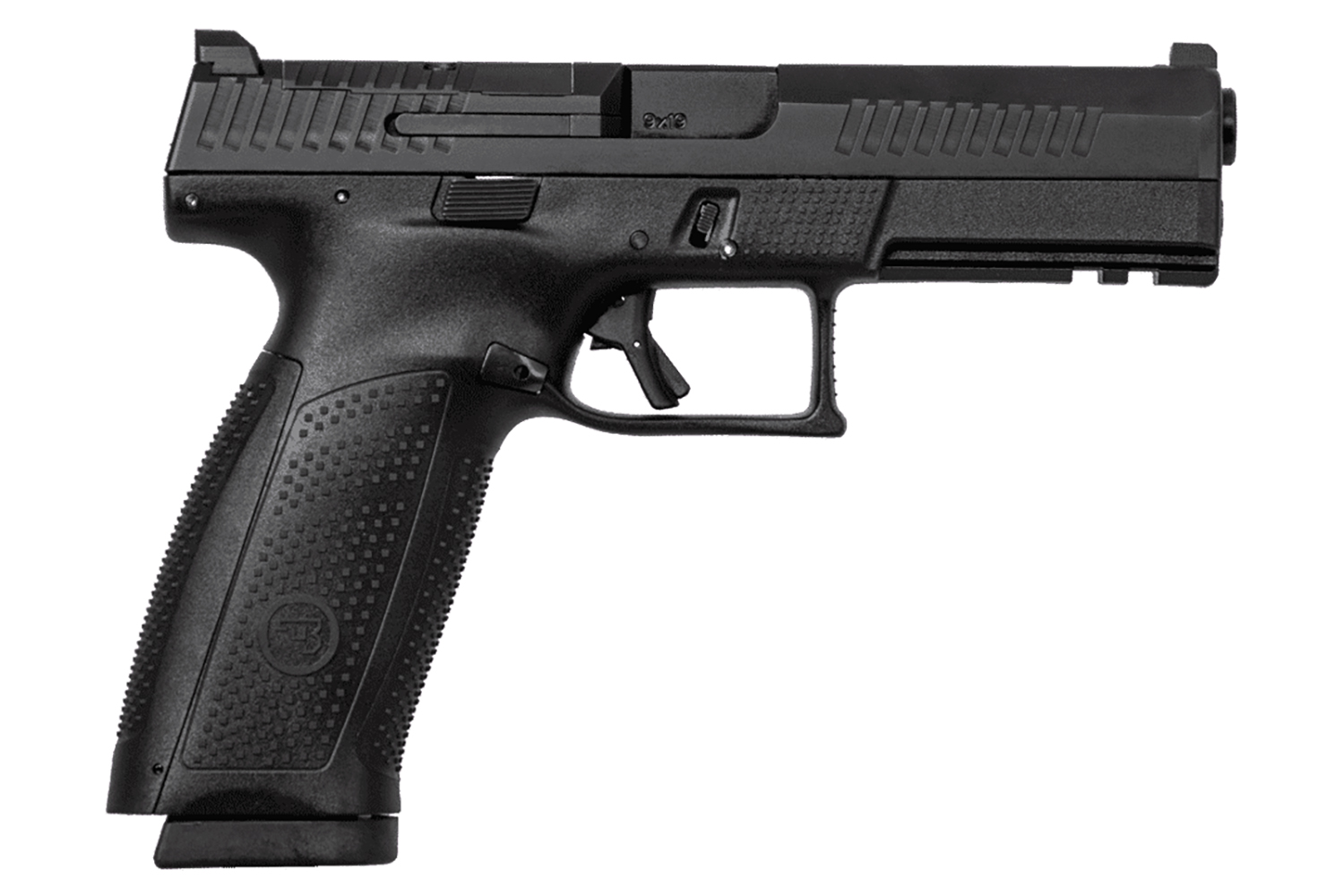 CZ-USA 01550 P-10 F  9mm Luger 10+1 5.10 Black Steel Barrel, Black Nitride Optic Ready/Serrated Steel Slide, Black Polymer Frame w/Picatinny Rail, Ambidextrous