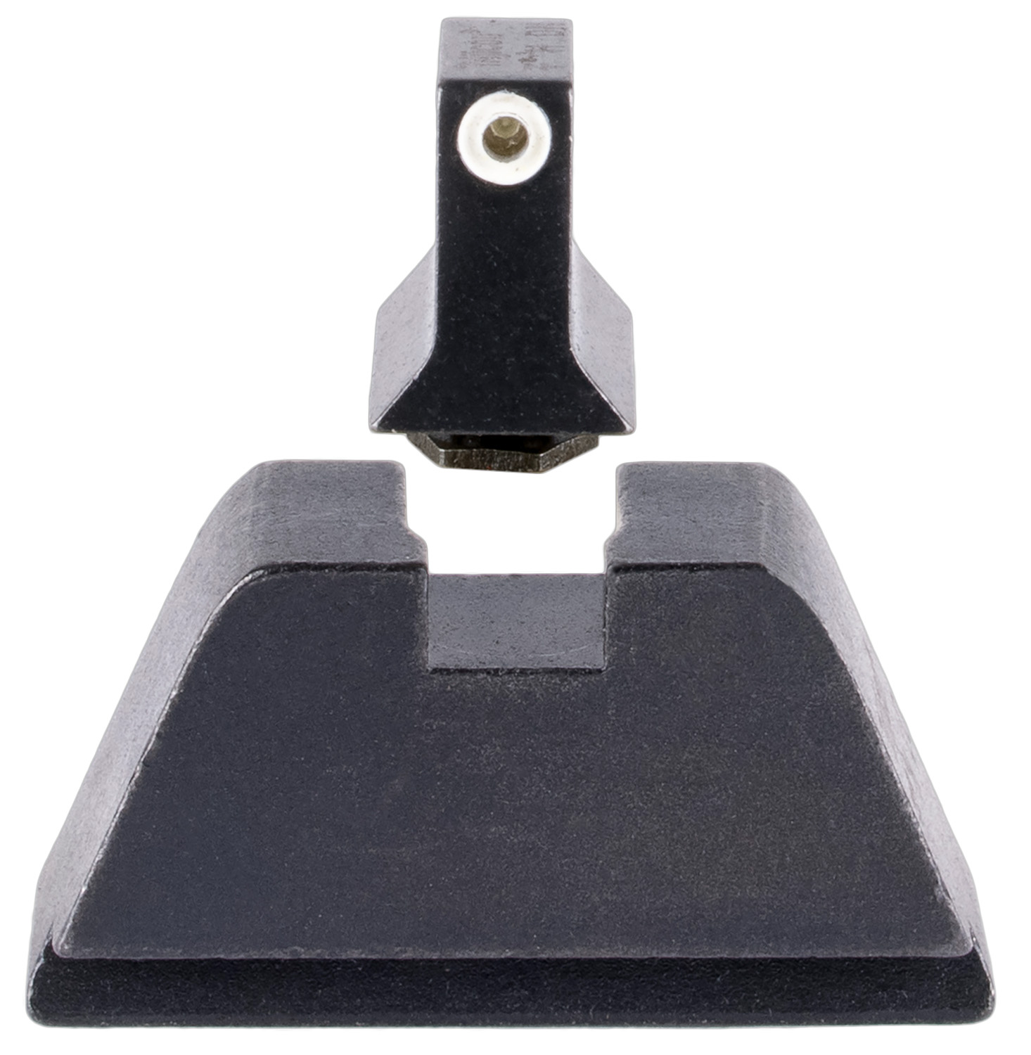 Trijicon GL201C601136 Suppressor/Optic Height Sights  Green/Tritium White Outline Front Sight-Black/Blank Rear Sight Glock 17/17L/19/22 Standard Frame