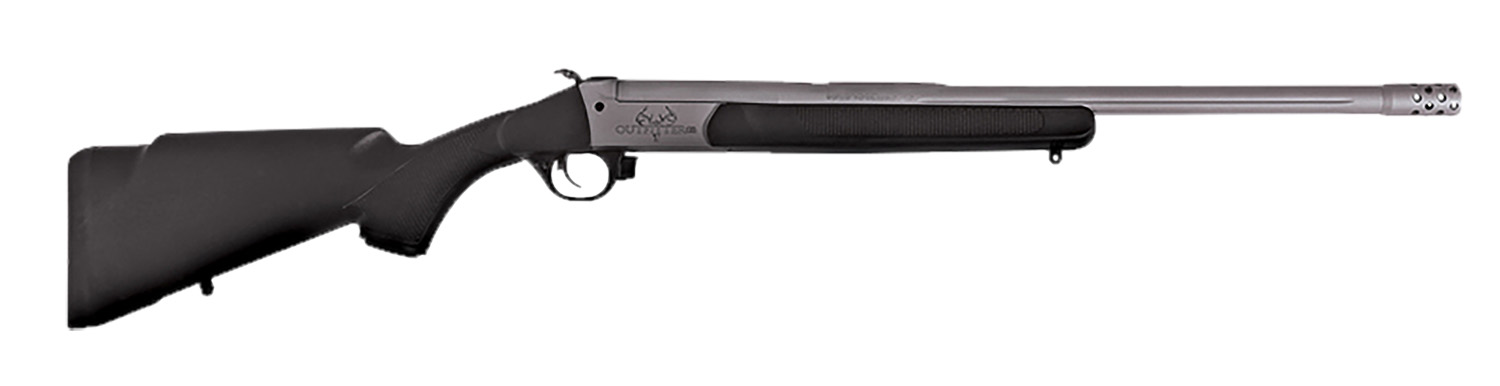 Traditions CR361130T Outfitter G3 360 Buckhammer 22" Tungsten Cerakote Chrome Lined Steel/ Target Crown Barrel, Tungsten Cerakote Drilled & Tapped Receiver, Adj Cheek Piece & LOP Black Synthetic Stock