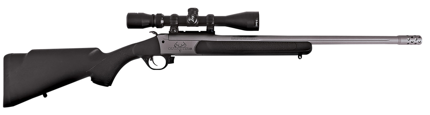 Traditions CR5-361130T Outfitter G3 w/Scope 360 Buckhammer 22" Tungsten Cerakote Chrome Lined Steel/ Target Crown Barrel, Tungsten Cerakote Drilled & Tapped Receiver, Black Synthetic Stock