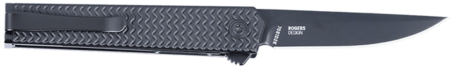 CRKT 7081D2K CEO Microflipper 2.36" D2 Steel Blade, Black Aluminum Handle