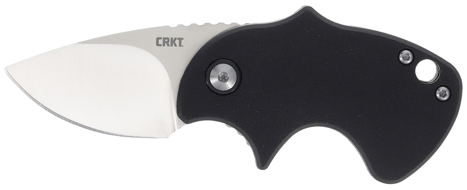 CRKT 7930 Orca  Compact 1.79 Folding Plain Satin D2 Steel Blade, Black GRN Handle