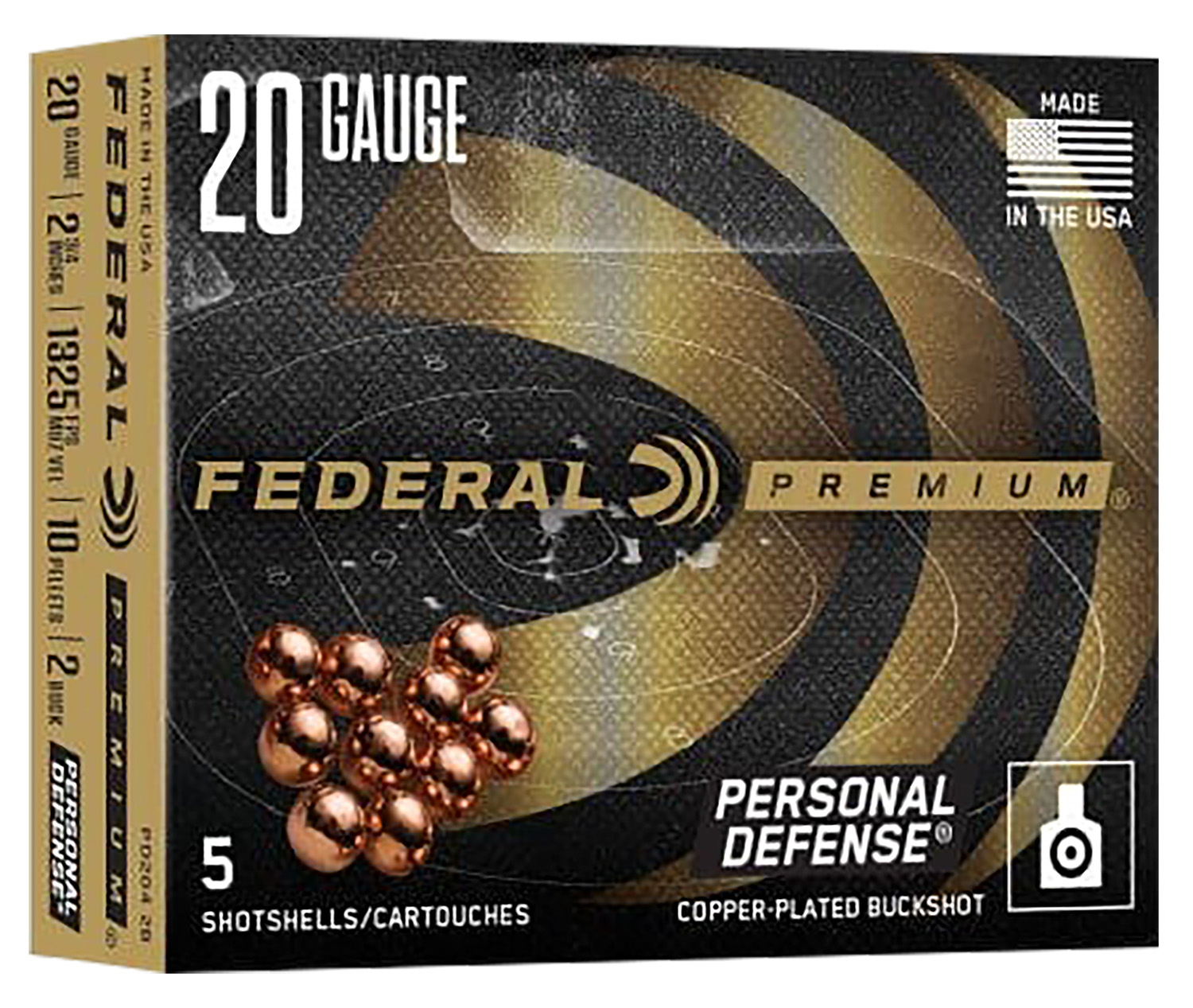Federal PD2042B Premium  20Gauge 2.75 2BuckShot 5 Per Box/10 Case