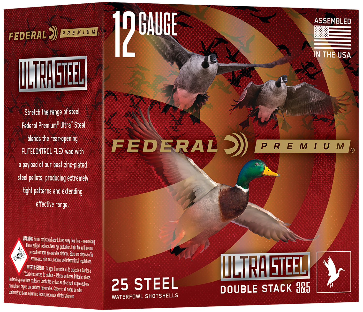 Federal PWUX14224 Premium  12Gauge 3" 1 1/4 oz 2/4 Shot 25 Per Box/10 Cs