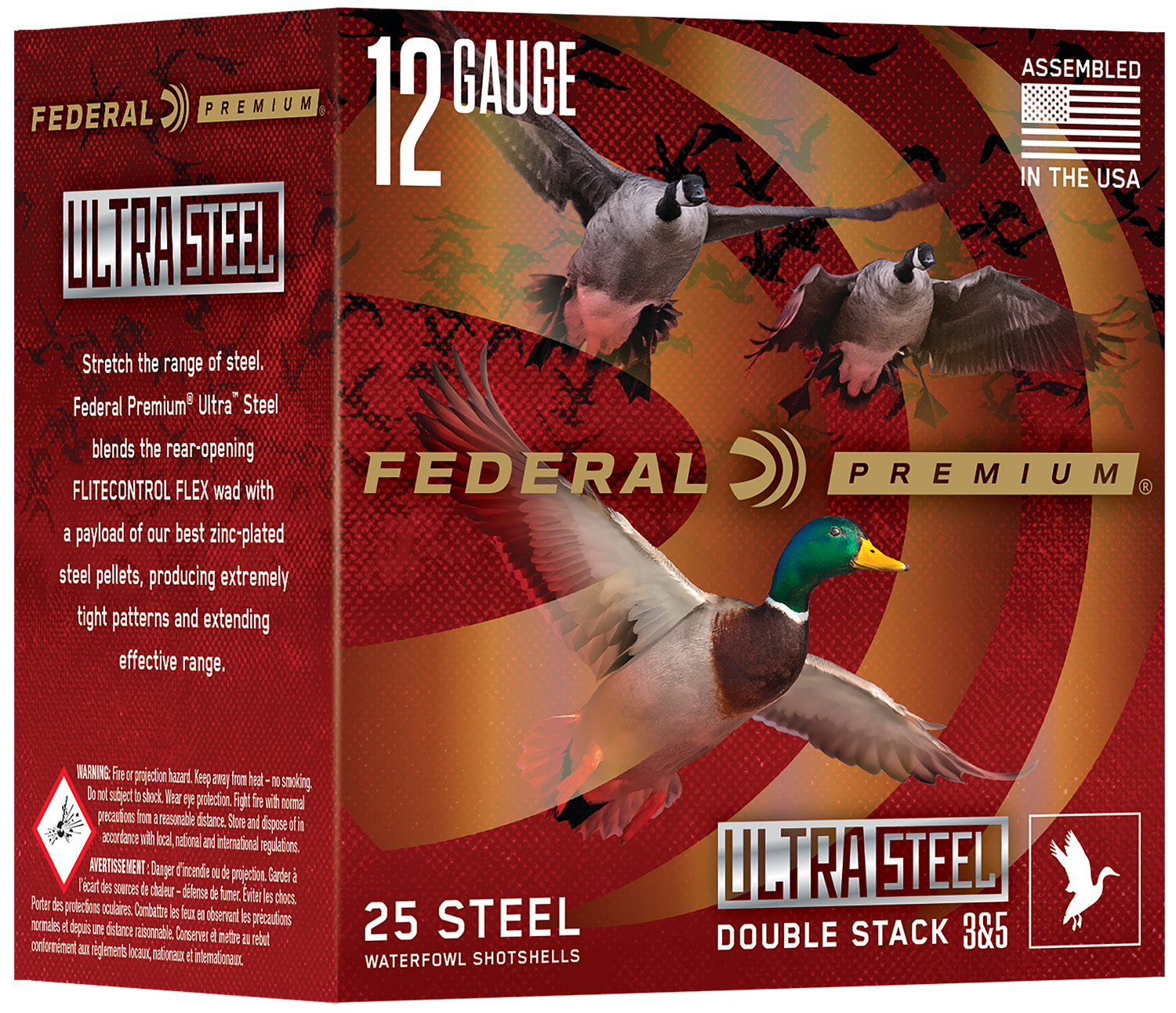 Federal PWUX14235 Premium  12Gauge 3" 1 1/4 oz 3/5 Shot 25 Per Box/10 Cs