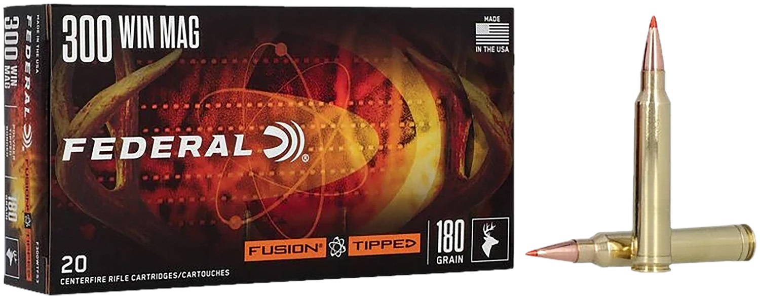 Federal F300WTFS3 Fusion  300WinMag 180gr Bonded Soft Point 20 Per Box/10 Case