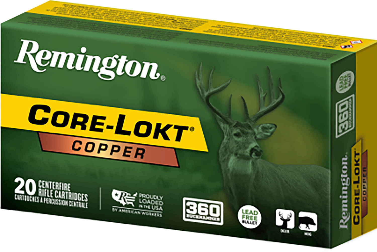 Remington Ammunition R20061 360Buckhammer 160gr Core-Lokt Tipped 20 Per... - Remington - CORE LOKT TIPPED