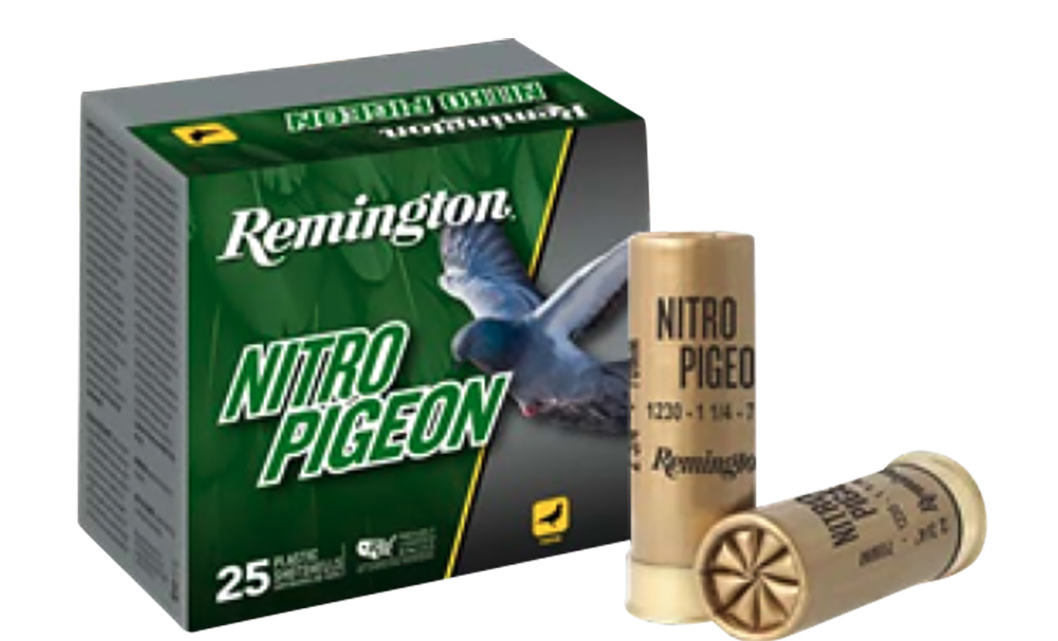 Remington Ammunition R28681 Nitro Pigeon  12Gauge 2.75" 7.5Shot 25 Per Box/10 Case