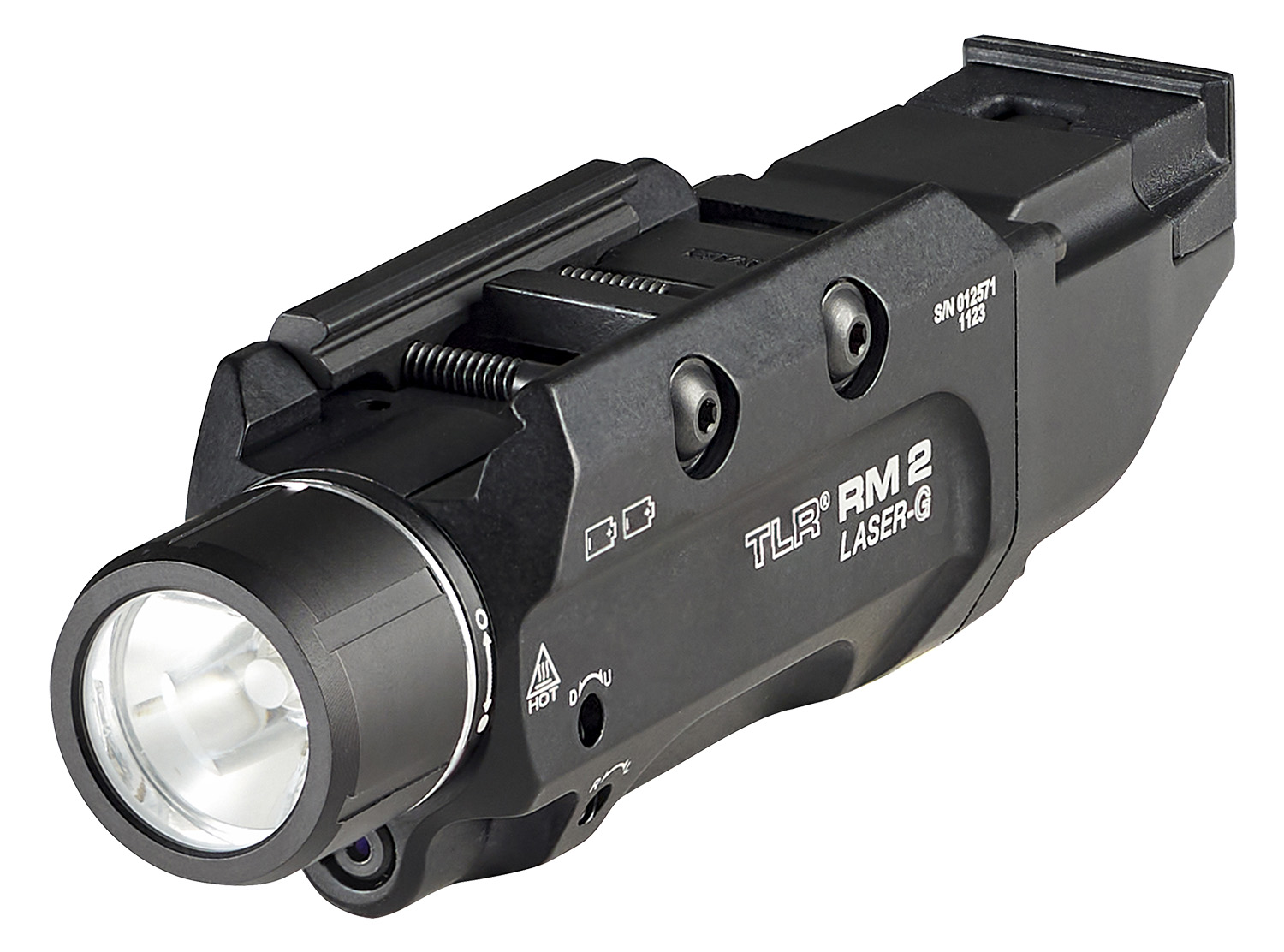 Streamlight 69454 TLR RM 2 Laser-G Rail Mounted Tactical Lighting System Black Anodized 1,000 Lumens White LED/Green Laser