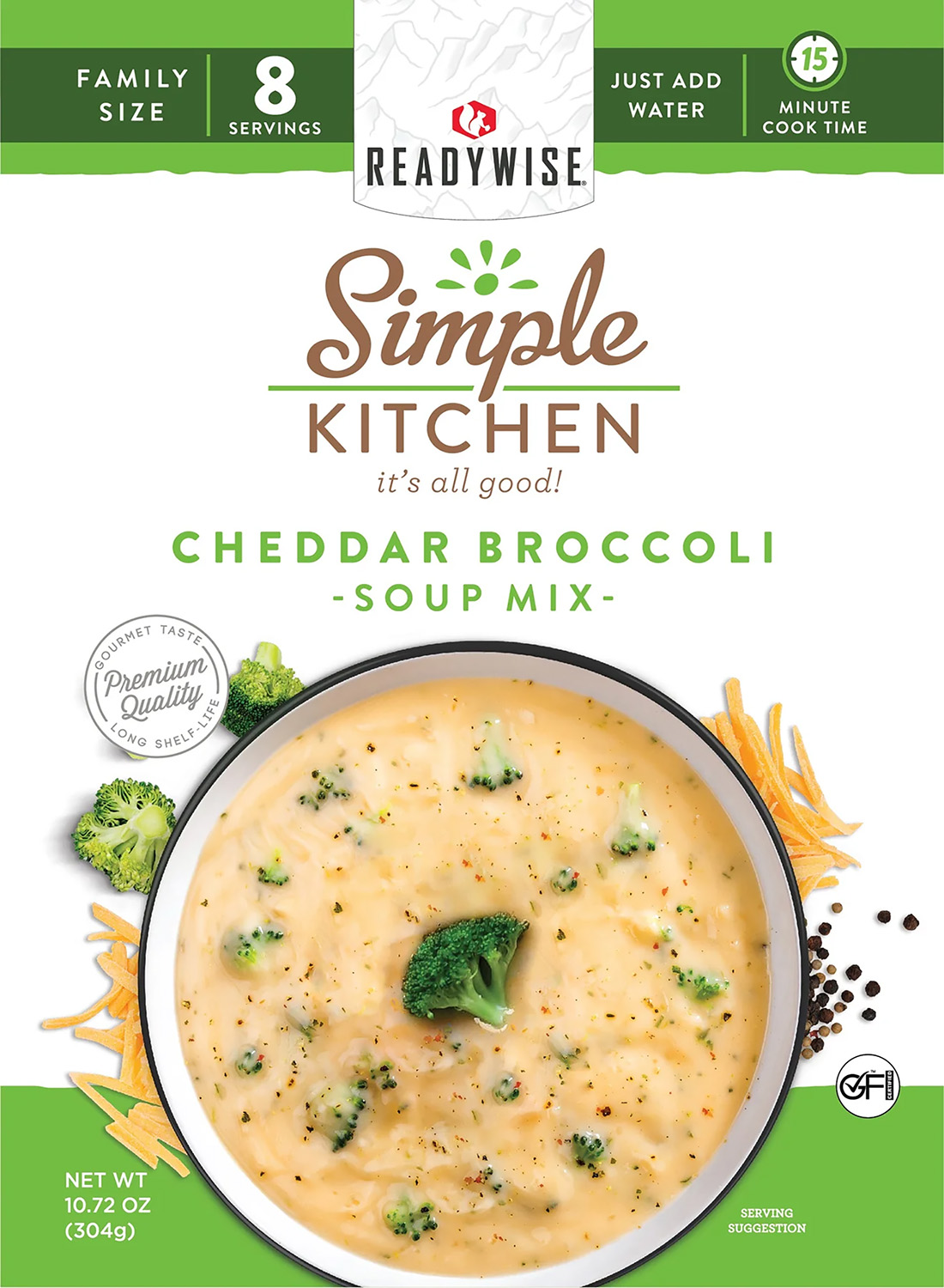 Readywise Rwsk0500 Simple Kitchen Cheddar Broccoli Soup 8 Servings PER