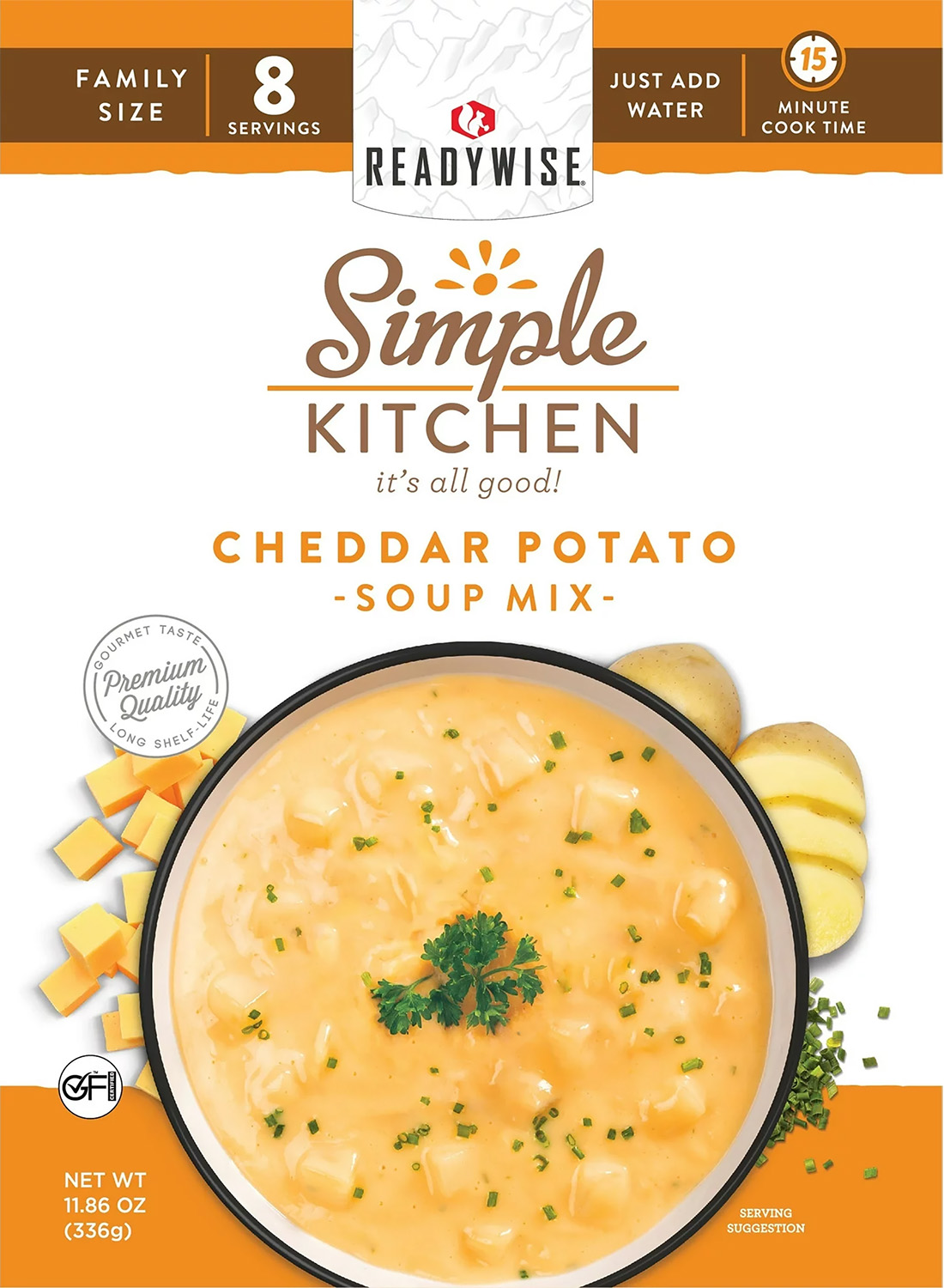 ReadyWise RWSK05061 Cheddar Potato Soup 8 Servings 6-Pack