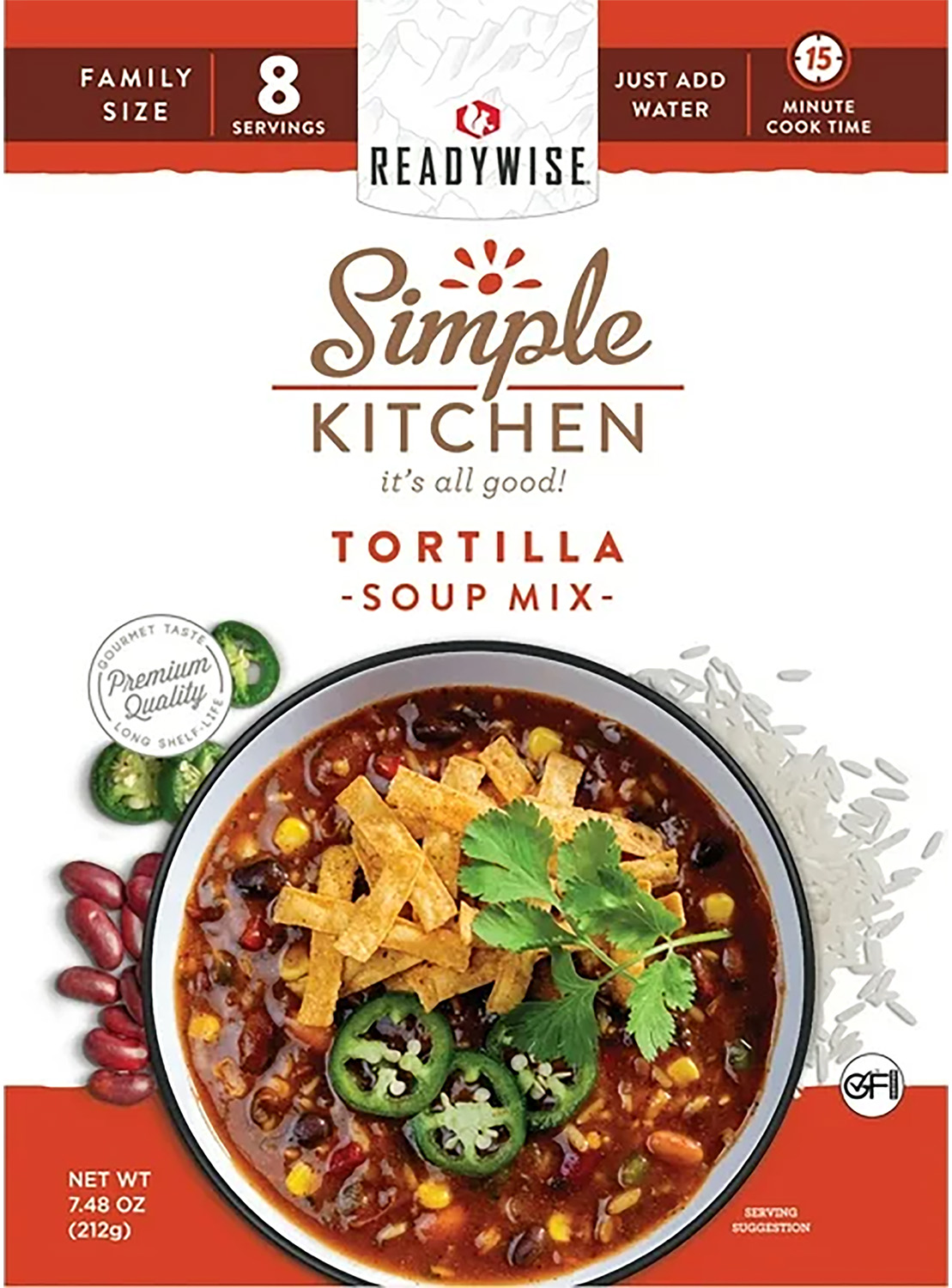 ReadyWise RWSK05063 Simple Kitchen Tortilla Soup, 8 Servings, 6-Pack