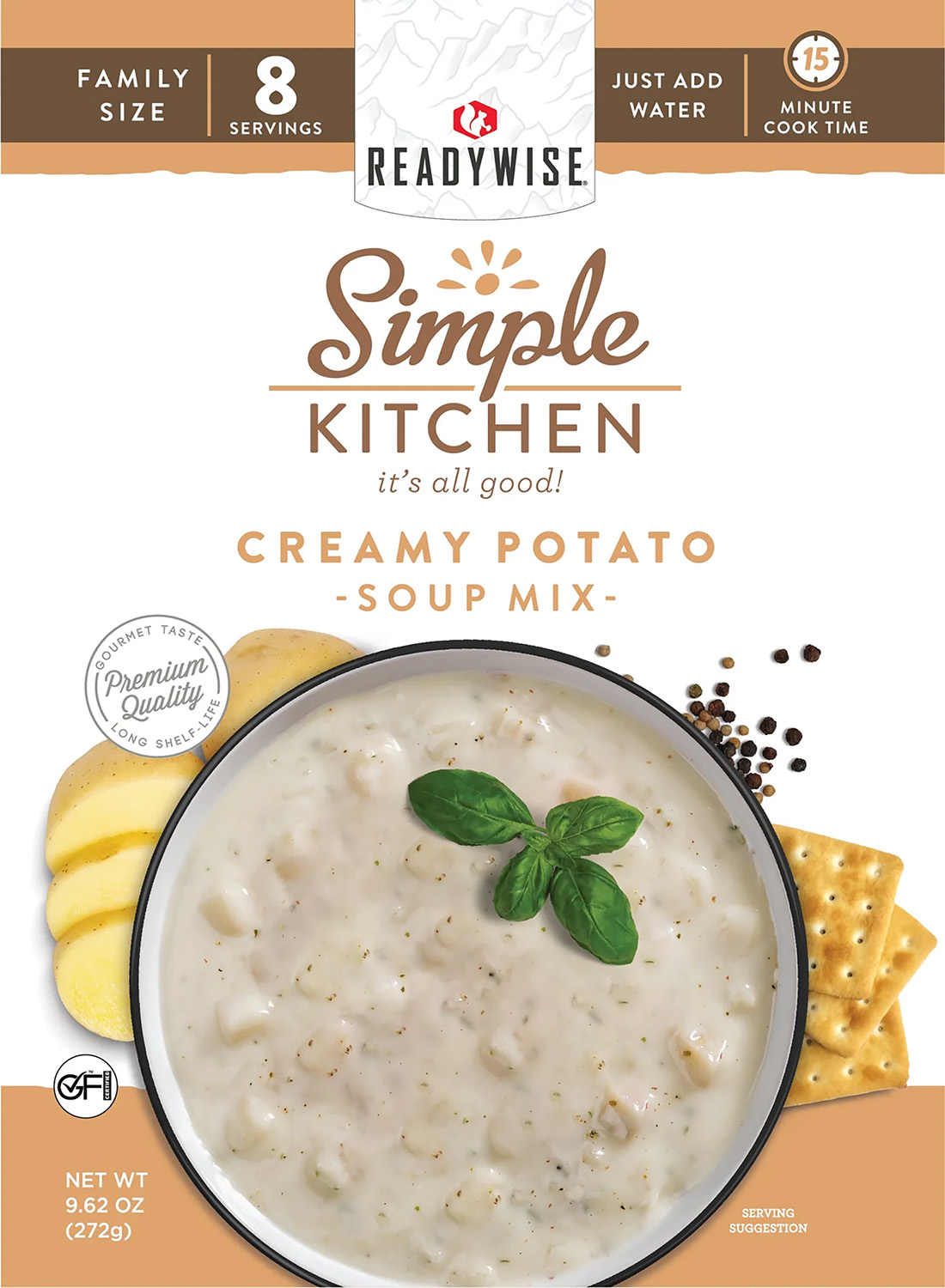 Readywise Rwsk050 Simple Kitchen Creamy Potato Soup 8 Servings PER Pouch