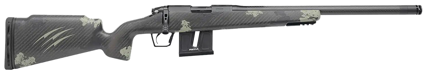 Fierce Firearms FRR17HMR18BF Carbon Razor 17 HMR 10+1 18" Black Cerakote C3 Carbon Fiber Threaded Barrel, Black Cerakote Drilled & Tapped Steel Receiver, LR Raised Negative Comb Forest Camo Carbon Fib
