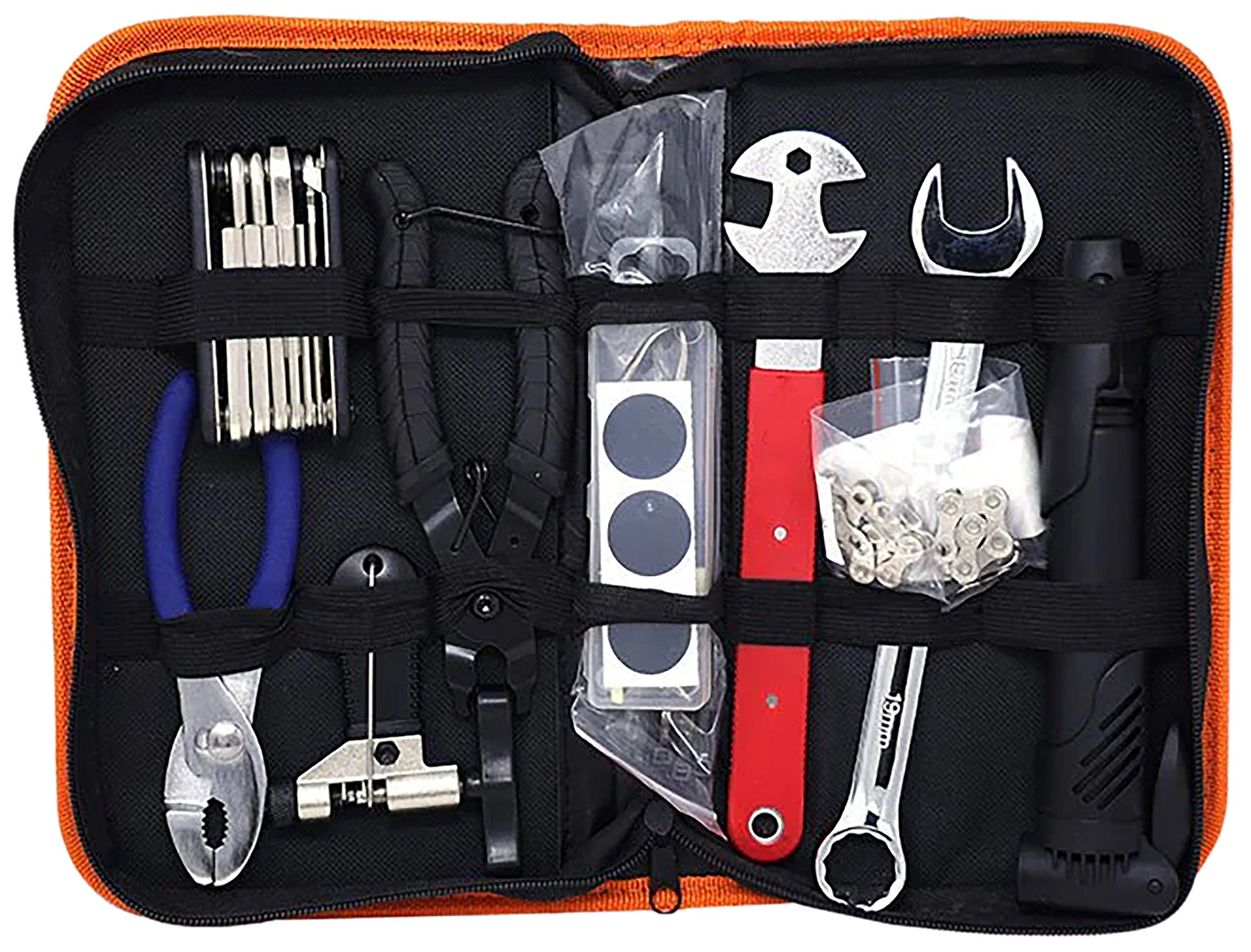 BAKCOU ATSRK Trailside Repair Kit Black with Multi-Tool & Tire Patch Kit