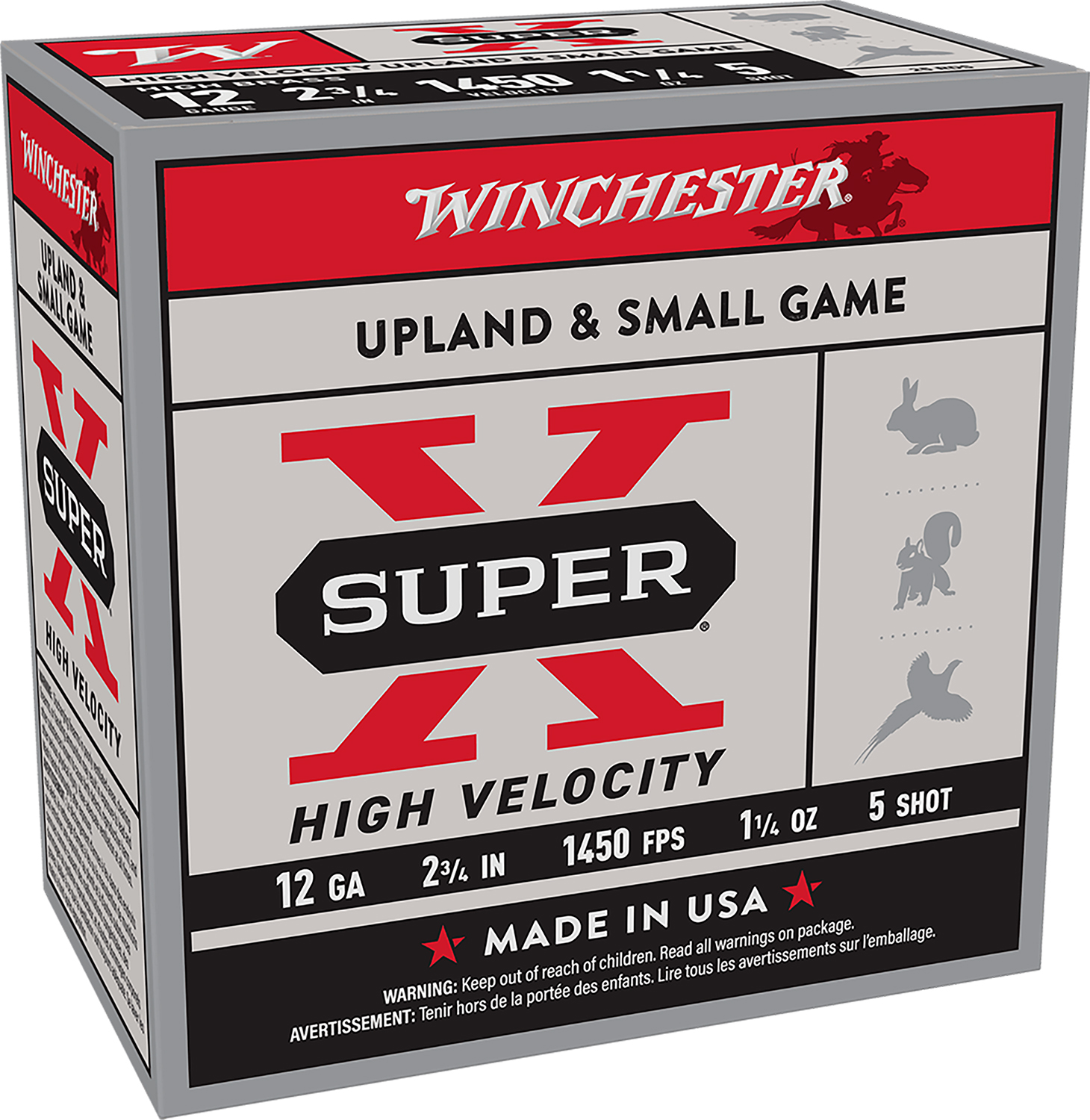 Winchester X12HV5 Super X 12 Gauge 2.75" 1.25oz #5 Shot 25 Rounds