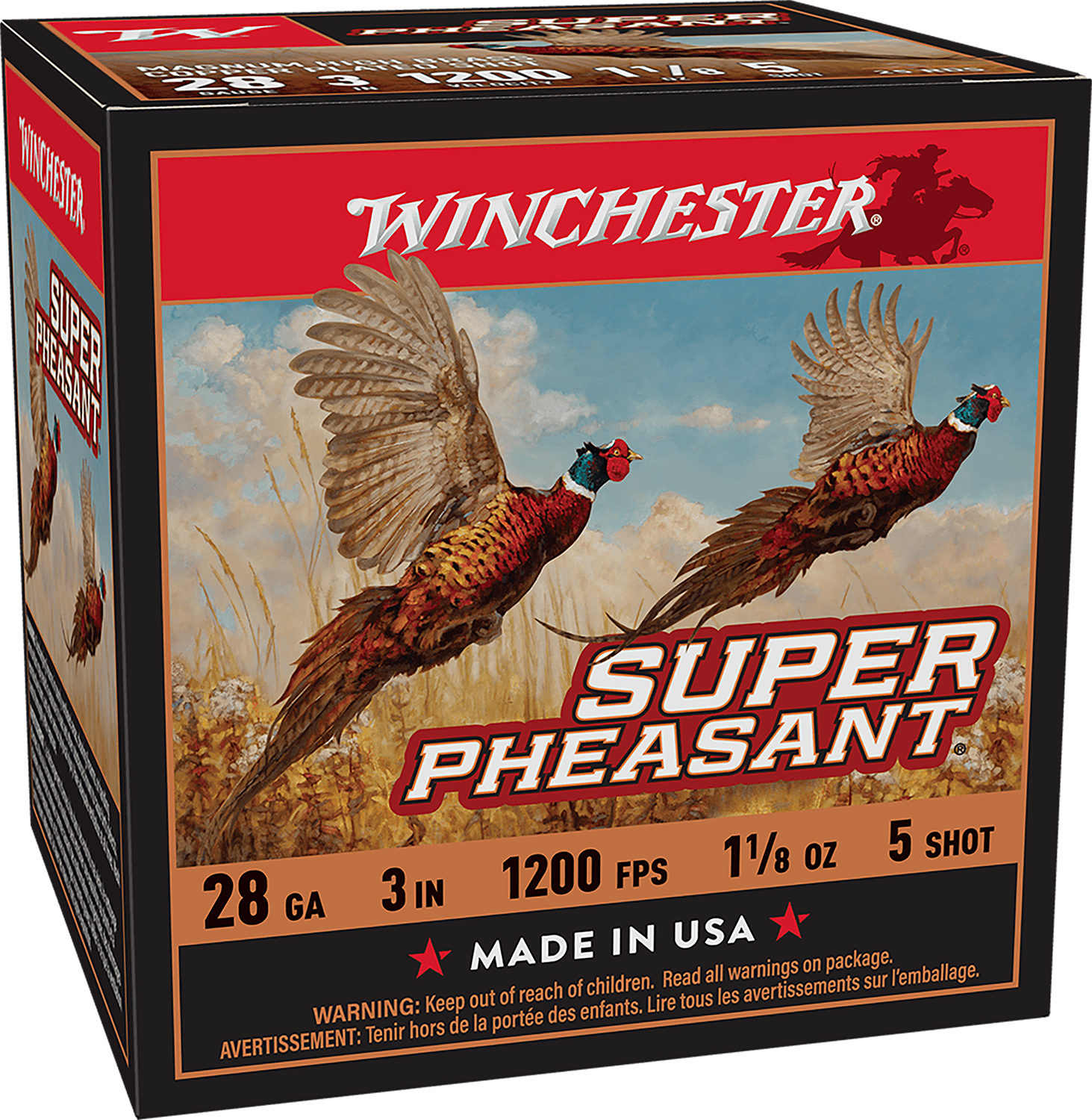 Winchester Ammo X283PH5 Super Pheasant 28 Gauge 3" 1 1/8 oz 5 Shot 25 Per-img-0