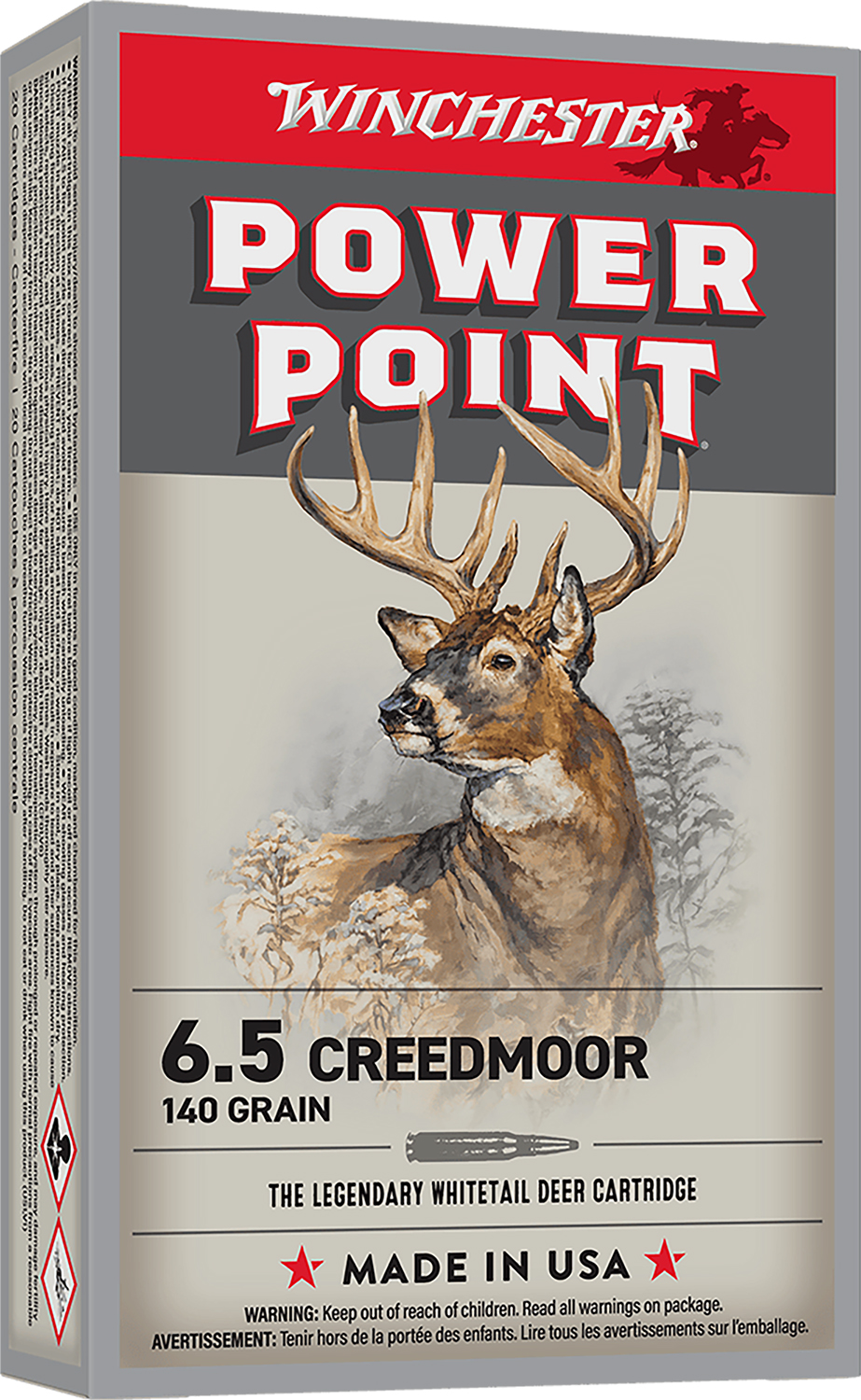 Winchester X652 Power-Point 6.5 Creedmoor 140gr Rifle Ammo 20/Box