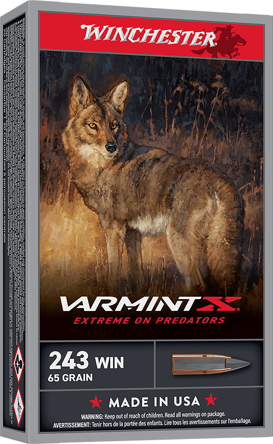 Winchester Ammo X243PXP Varmint X 243 Win 65 Gr Extreme Point 20 Per Box/ 10 Case