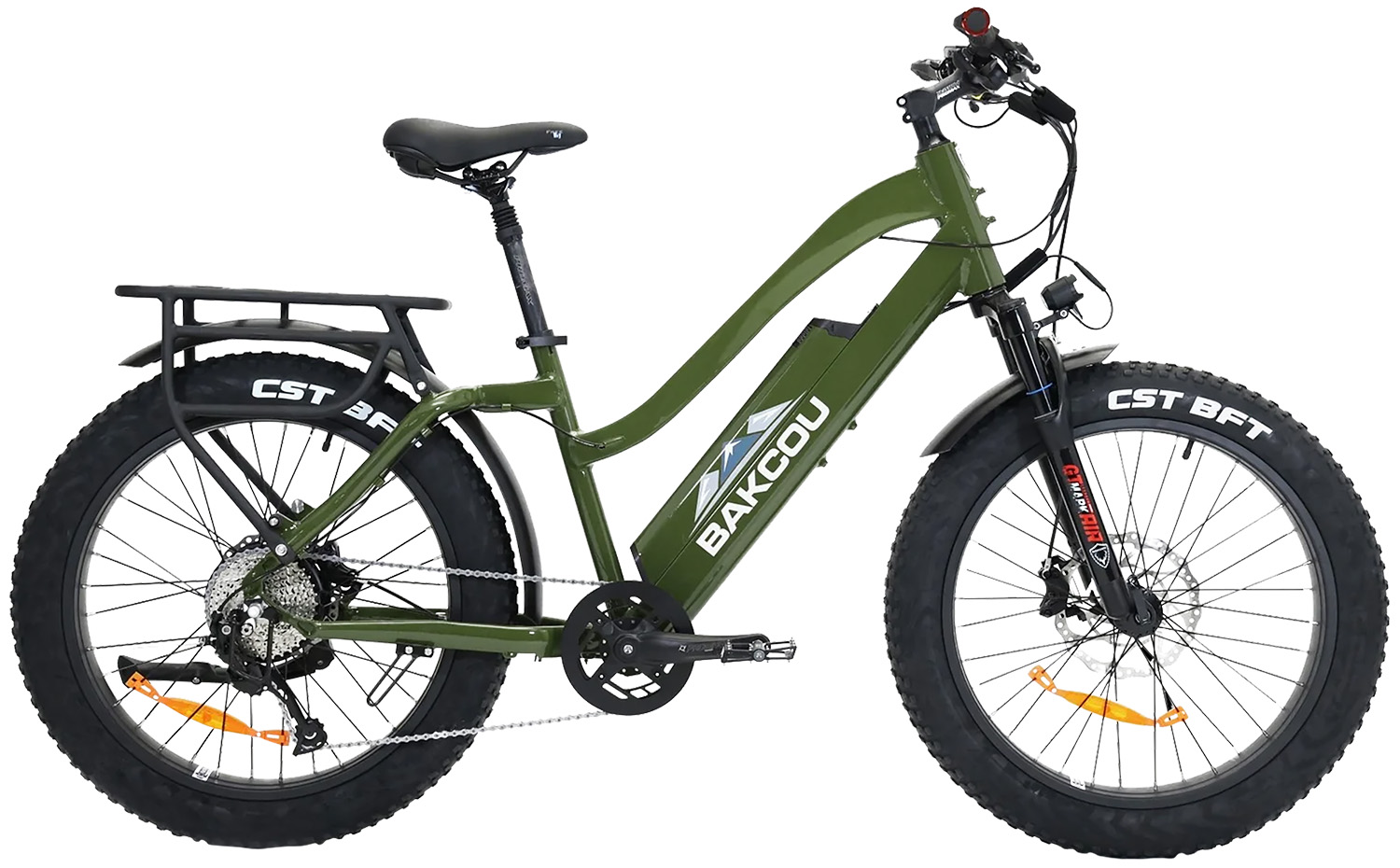 Bakcou B-FST24-G-B17 Flatlander ST 24 E-Bike 750W 18" Army Green