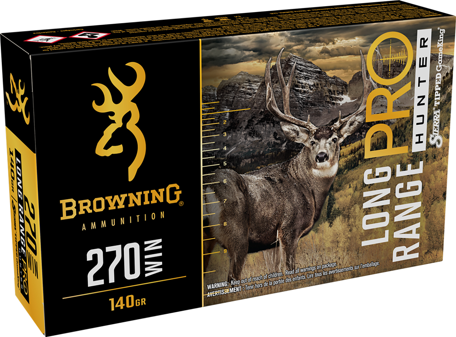 Browning Long Range Pro Hunter 270 Winchester Ammo 140gr Sierra Tipped GameKing