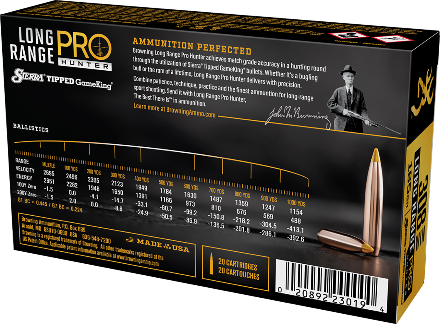 Browning Long Range Pro 308 Win 165gr – Powerful Sierra Tipped GameKing Ammo, 20 Rounds 2 Browning Long Range Pro 308 Win 165gr – Powerful Sierra Tipped GameKing Ammo, 20 Rounds - Image 2