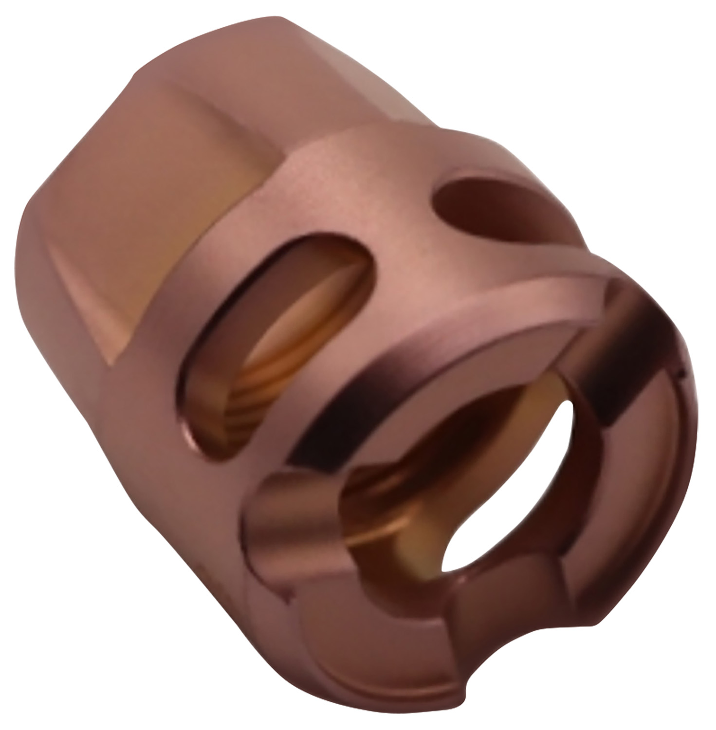 True Precision Inc TPYMICROC Micro Compensator Y-Type Copper 416R Stainless Steel 1/2x28 Threads 9mm/380 ACP