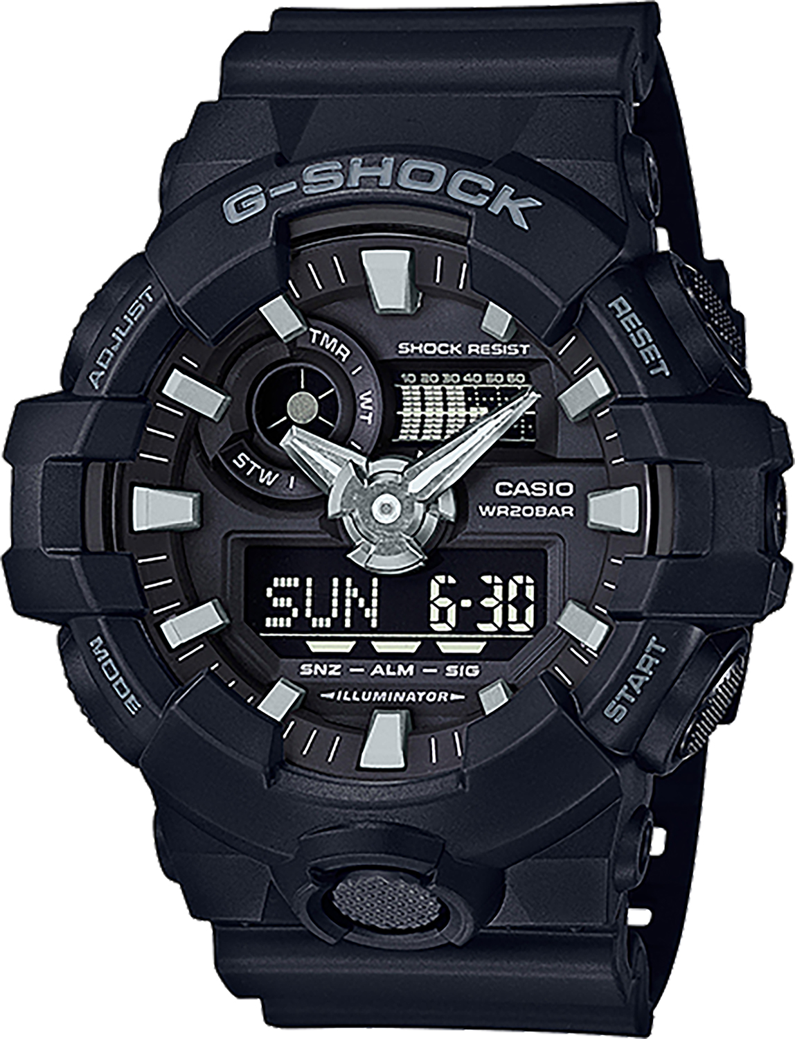 GSHOCK GA7001B       PREMIER GS FRNTBTTN SPR   BLK