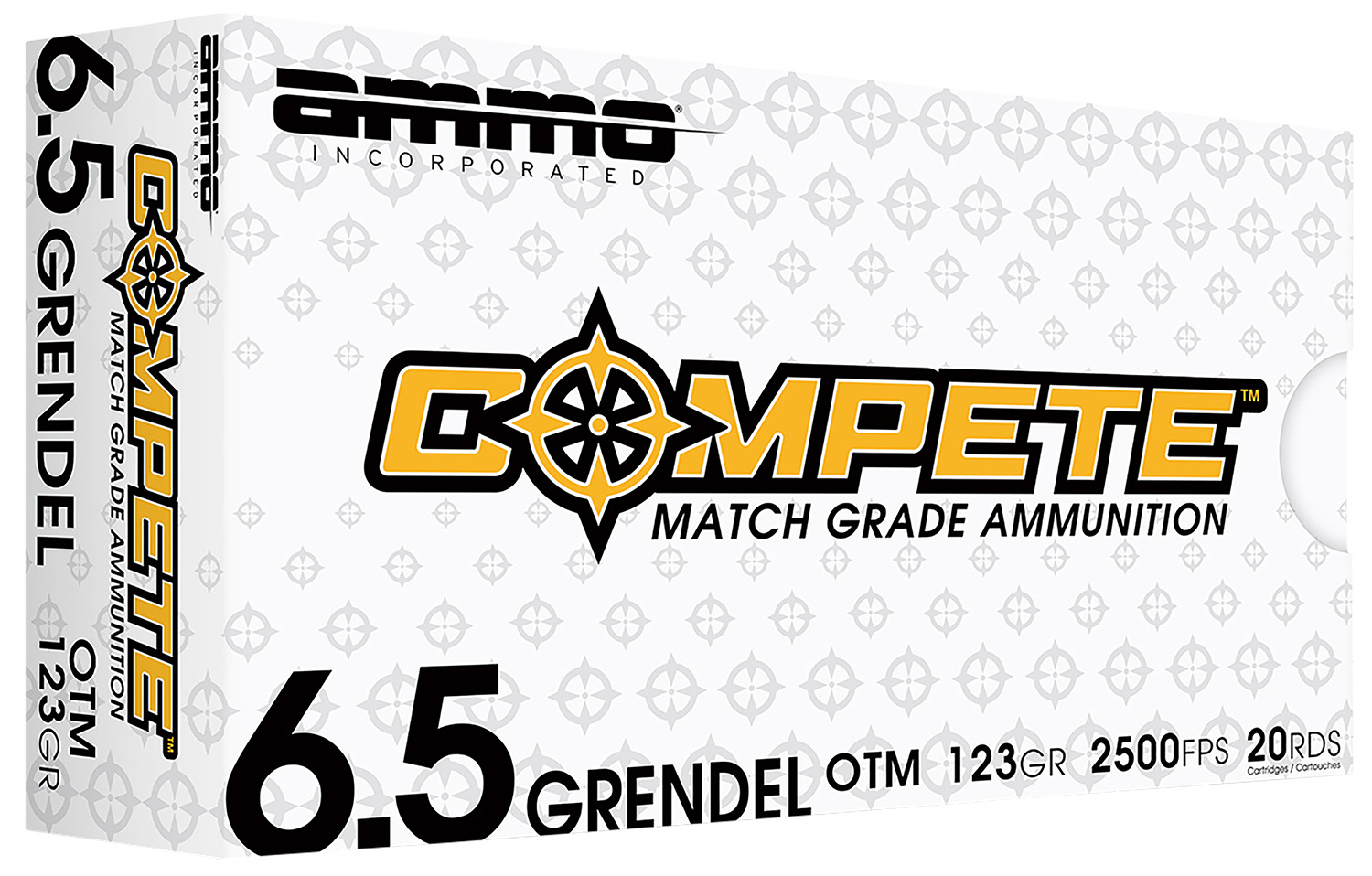 Ammo Inc 65GR123BTHPA20 Compete  6.5Grendel 123gr Open Tip Match 20 Per Box/10 Case
