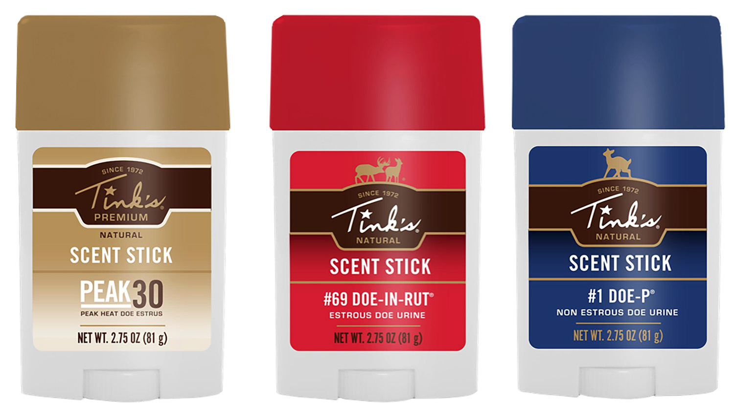 TINKS Deer Lure Scent Sticks 3Pc. Value Pack All