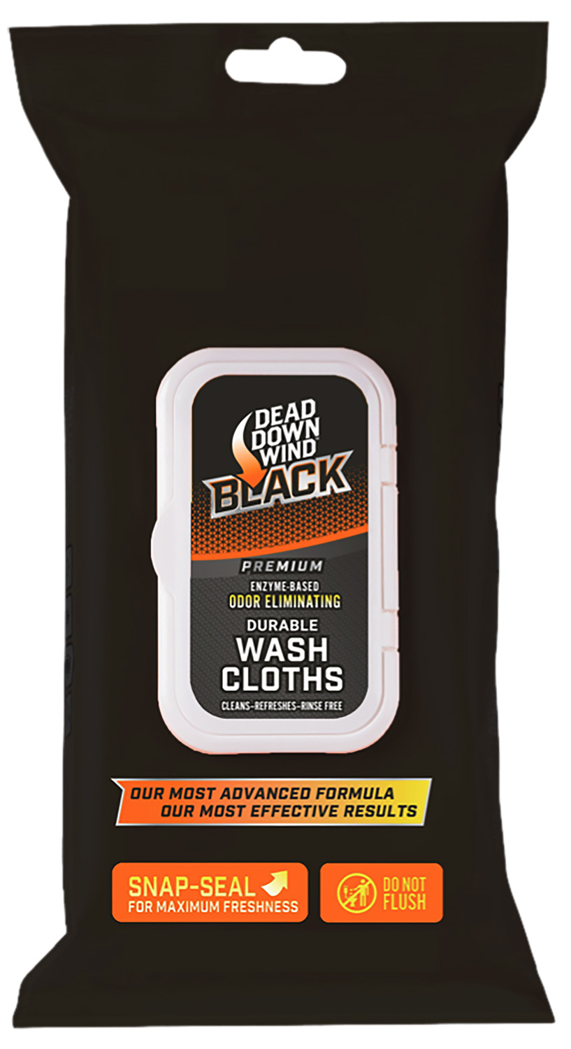 DDW BLACK PREMIUM WASH CLOTHS 40CT