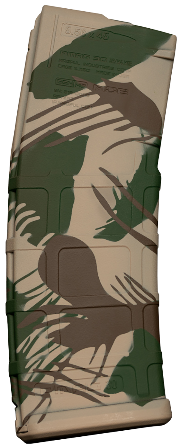 Weapon Works 228045 PMAG GEN M2 MOE 30rd Rhodesian Brushstroke Polymer