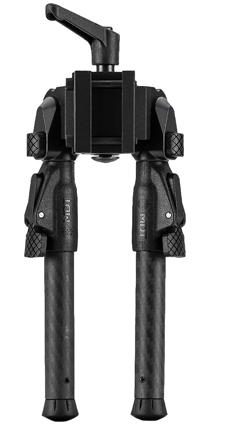 Mdt Sporting Goods Inc 105560-Black GRND-Pod Black Aluminum, 4.5"-9.0", Spiked Feet, Fits Picatinny Rail