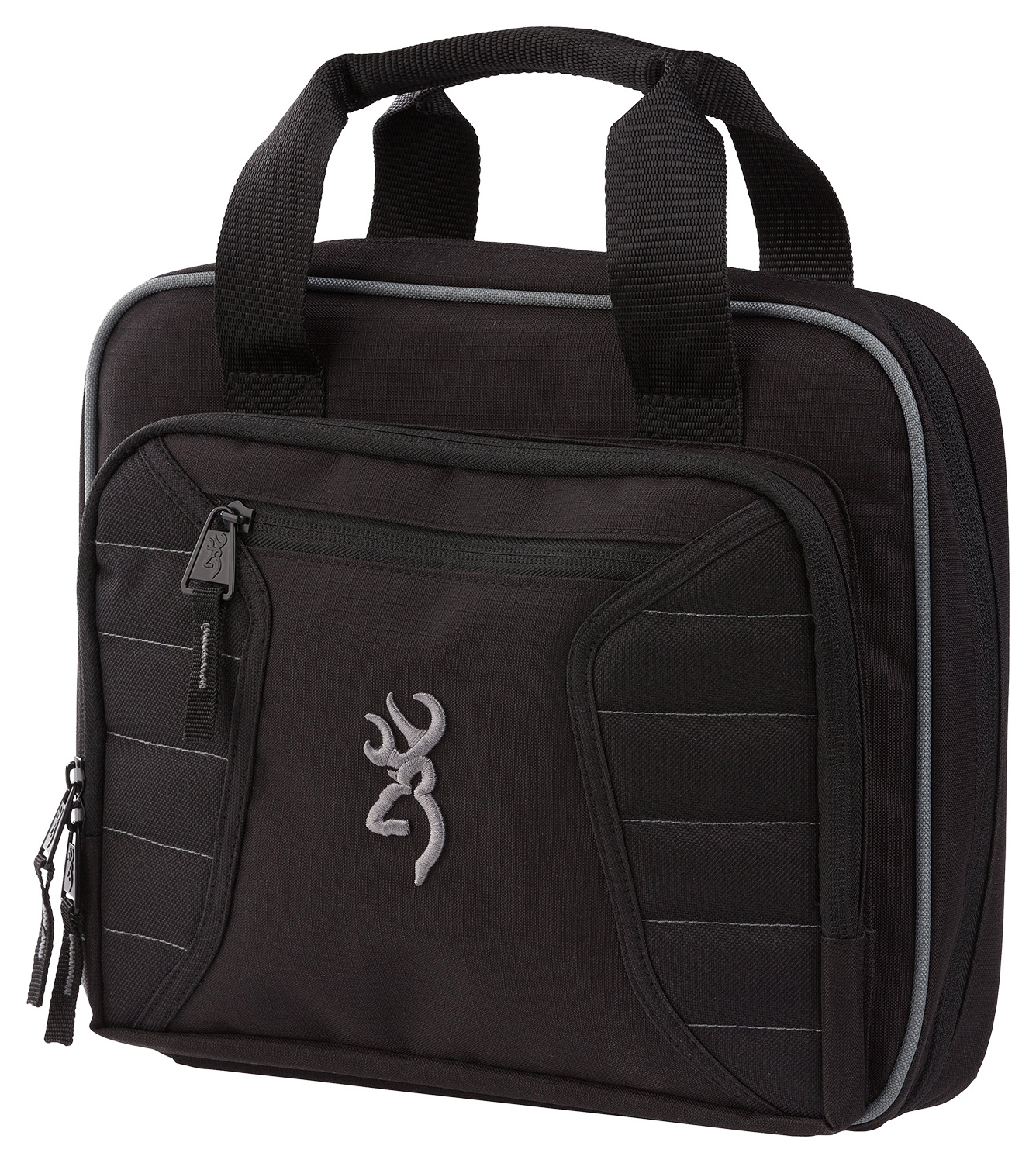 Browning 1431089901 Double Black Polyester Pistol Case Holds 2 Handguns