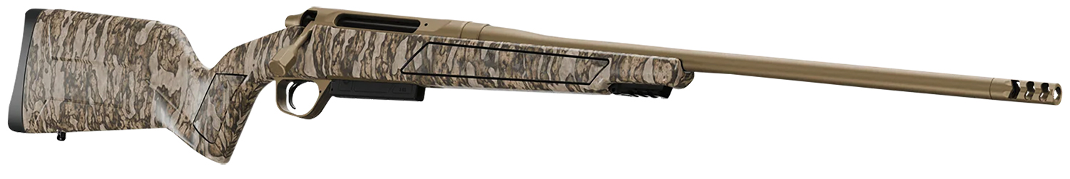 Christensen Arms 8011501800 Evoke  Full Size 30-06 Springfield 4+1 22 Flat Dark Earth Cerakote #4 Contour Threaded Barrel, Mossy Oak Bottomland Fixed Hybrid Hunter w/Picatinny Rail Synthetic Stock
