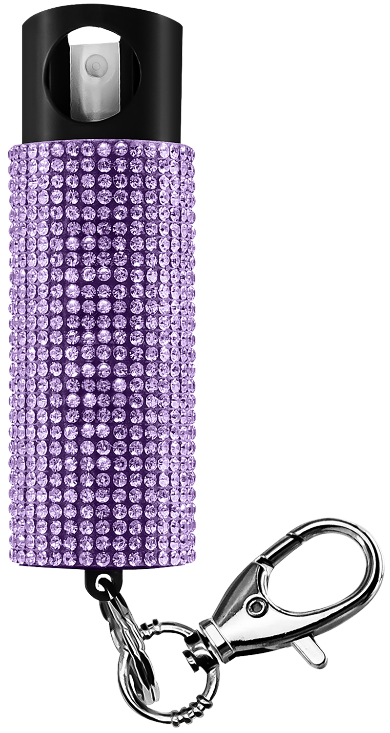 SKYLINE USA INC PSGDBOPR Pepper Spray Bling-It-On 18% OC/UV Dye Range 16ft 0.50oz Purple Includes Keychain