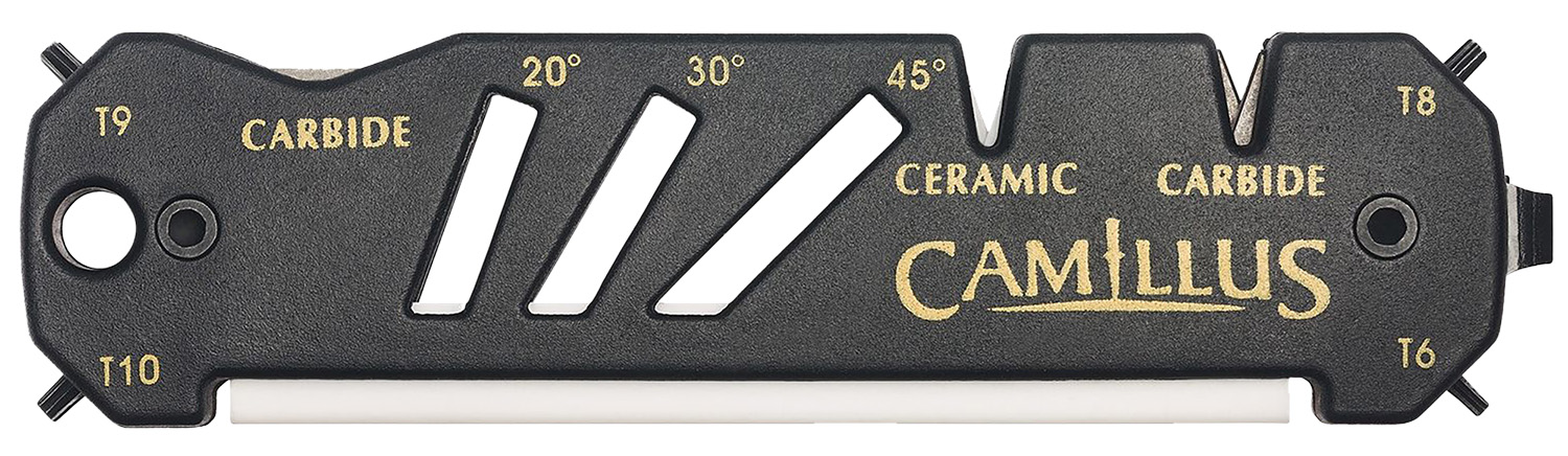 Camillus 19224 Glide Carbide/Ceramic Sharpener with Multi-Angle Notches