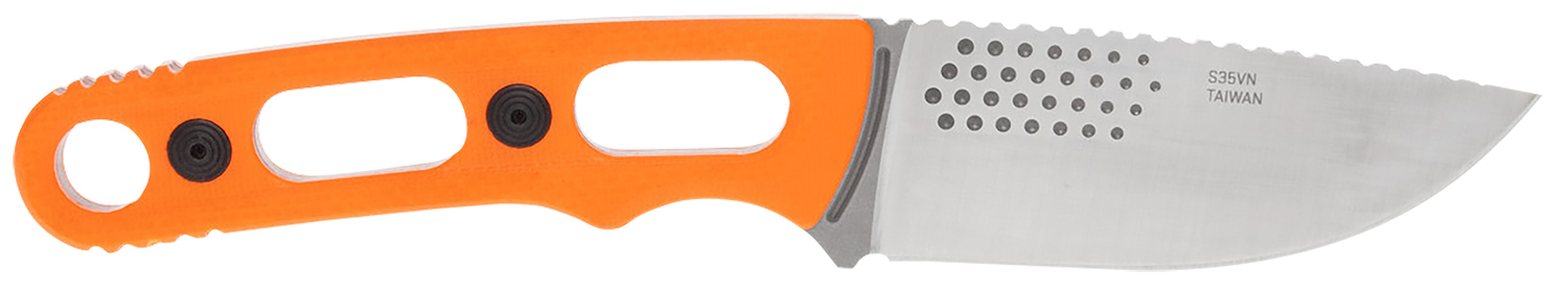 S.O.G SOG17330157 Ether FX 3.10" Fixed Drop Point Plain Brushed Satin CPM S35VN SS Blade, Blaze Orange Textured G10 Hand