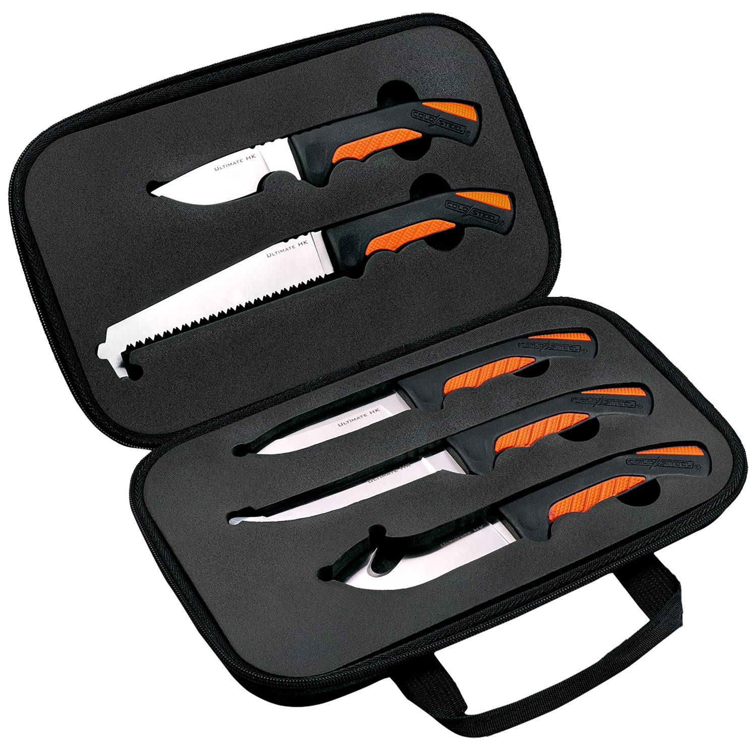 Cold Steel CSFXFLDKIT Hunting Kit Includes Caper Blade, Skinning Blade W/Gut Hook, General Purpose Blade, Boning Blade, 