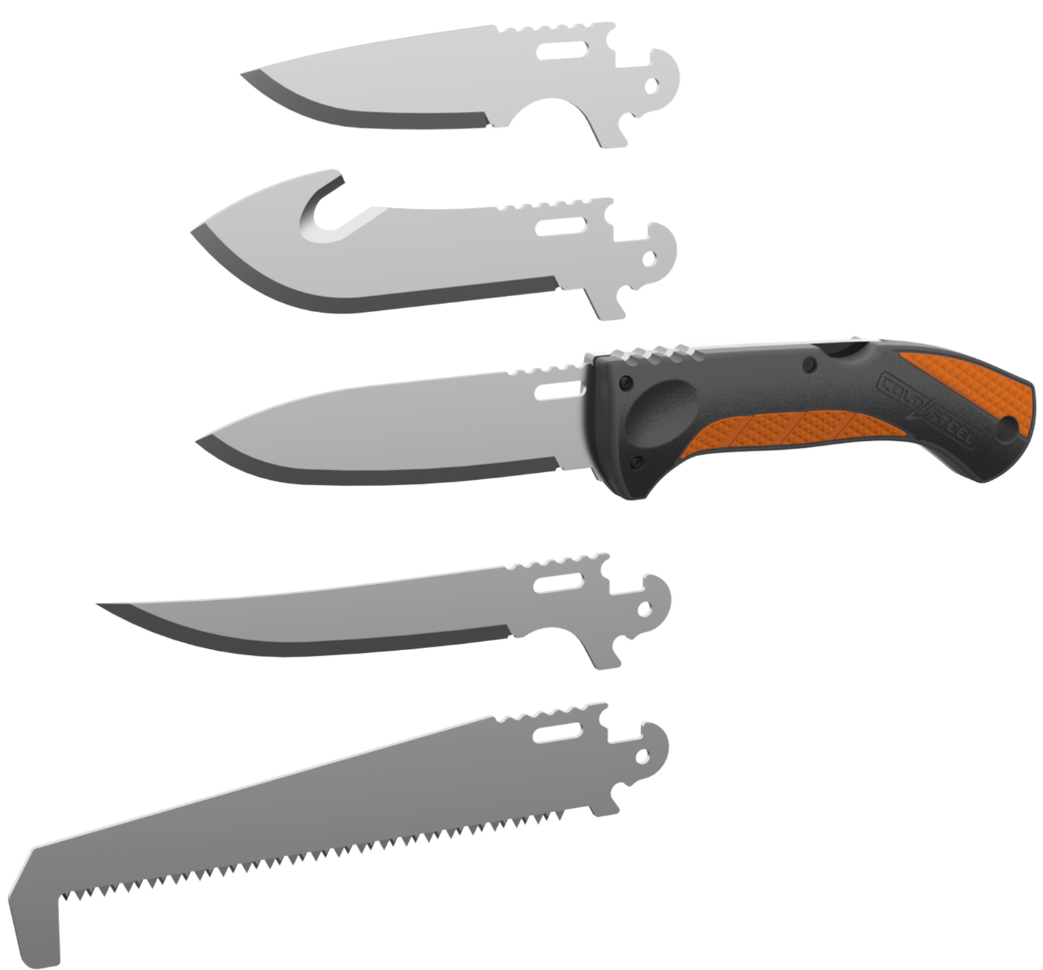 Cold Steel CSCCFLDKIT Click-N-Cut Field Kit Includes Caper Blade, Skinning Blade W/Gut Hook, General Purpose Blade, Boni