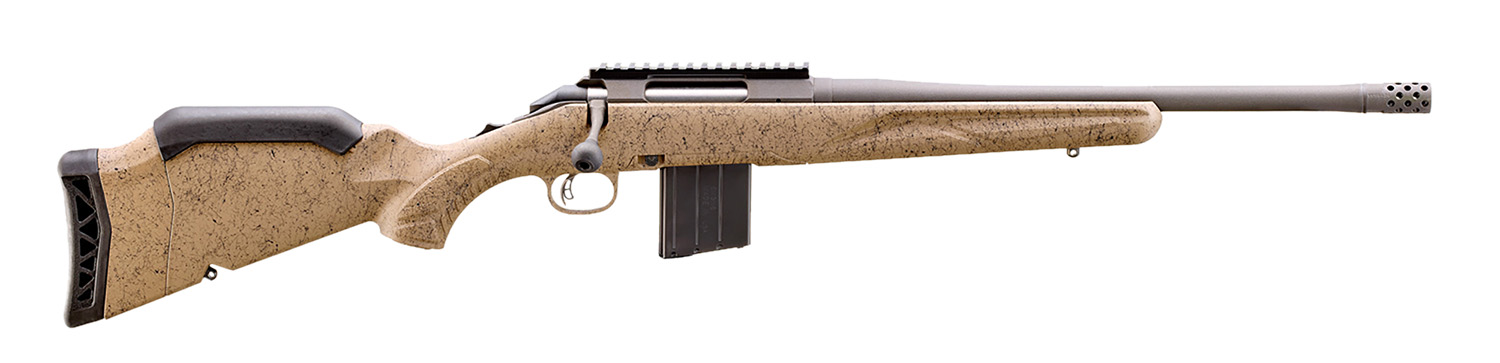 Ruger American Gen II 400 Legend 16.1" Cobalt Cerakote Barrel FDE Splatter Stock - Ruger - 400 LEGEND