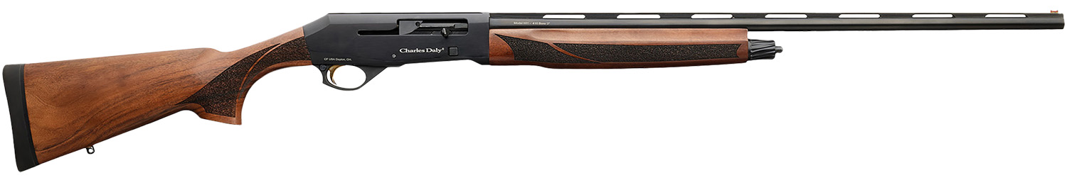 Chiappa Firearms 930369 601 Field Full Size 410 Gauge Semi-Auto 3" 4+1 26" Blued Chrome Lined Vent Rib Barrel, Black Anodized Aluminum Receiver, Fixed Walnut Wood Stock