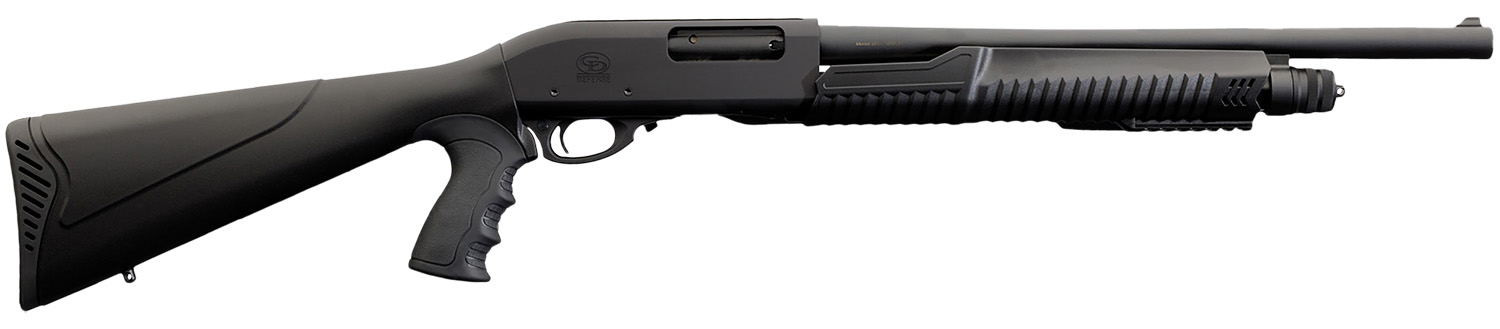 Chiappa Firearms 930.294 301  Full Size Frame 12 Gauge Pump 3 4+1 18.50 Black Steel Barrel, Black Aluminum Receiver, Black Fixed Synthetic Stock, Black Polymer Grip