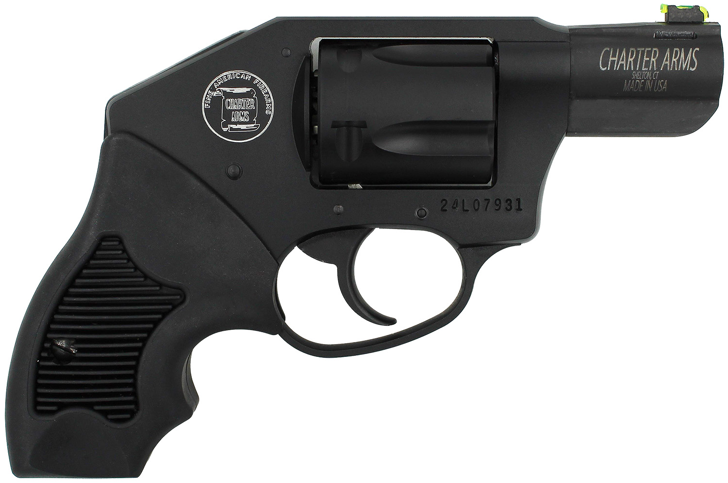 Charter Arms 53711 Undercover Lite Off Duty 38 Special 5rd 2 Black Barrel, Cylinder & Aluminum Frame, Black Rubber Grip, Concealed Hammer