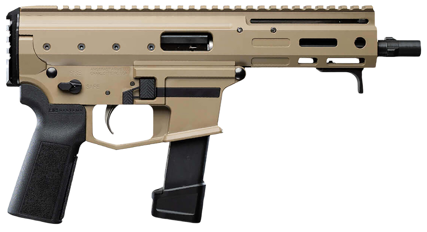 Angstadt Arms AAMDP29PF6 MDP-9  27+1 6 Black Melonite Threaded Barrel Flat Dark Earth Cerakote Black Polymer Grips