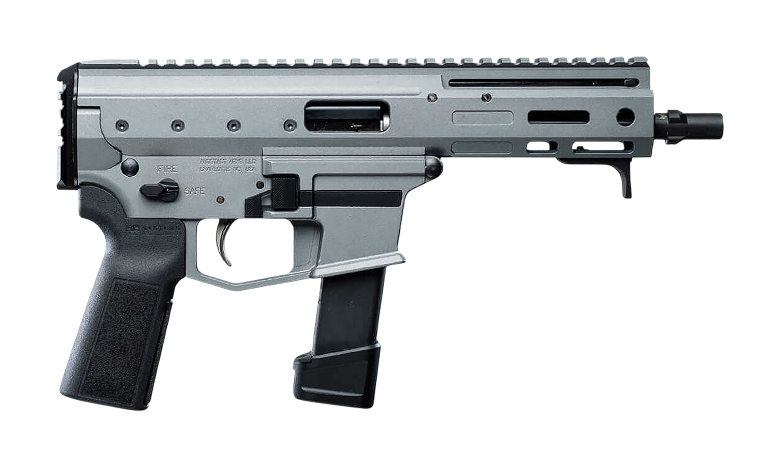 Angstadt Arms AAMDP29PG6 MDP-9  27+1 6 Black Melonite Threaded Barrel Tactical Gray Cerakote Black Polymer Grips