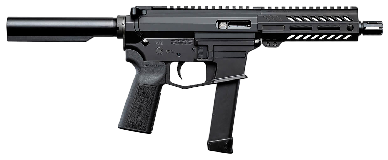 Angstadt Arms AAUDP09P06 UDP-9  9mm Luger 15+1 6 Black Melonite Threaded Barrel, 5.50 Free Float M-LOK Handguards, Black Cerakote Aluminum Picatinny Rail Receiver, Black B5 Grips