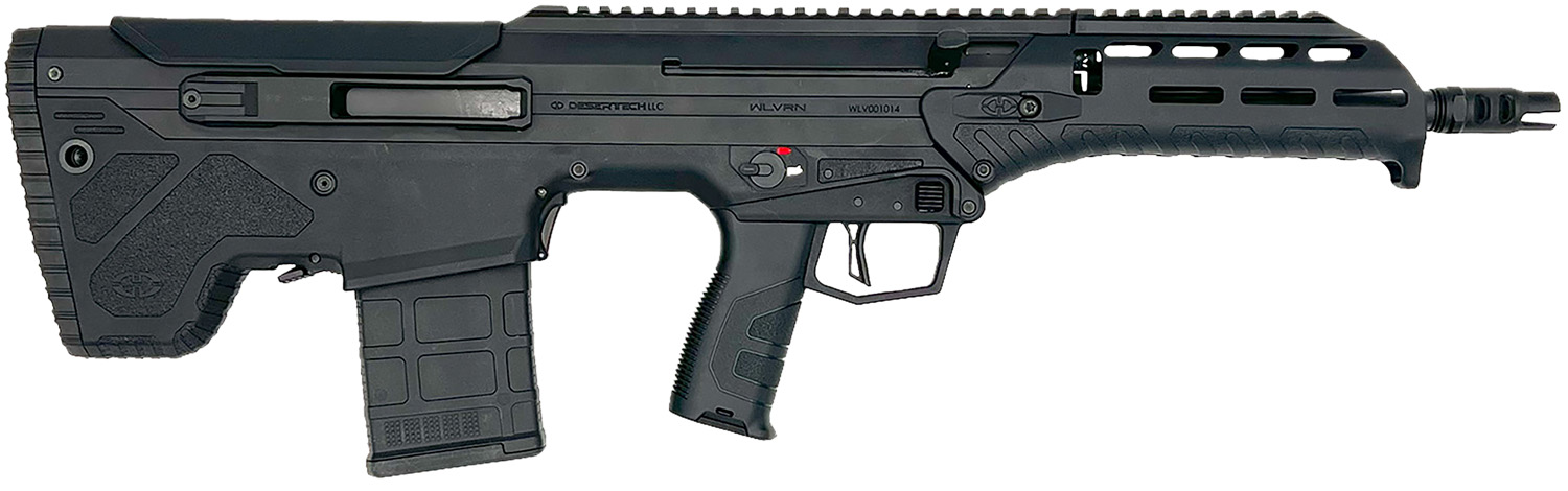 Desert Tech WLVRFD1630B WLVRN  300 Blackout 30+1 16" Black Steel Threaded Barrel, Black Hard Coat Anodized Picatinny Rail Aluminum Receiver, M-LOK Handguard, Black Polymer Chassis, Ambidextrous