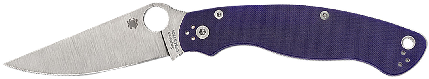 Spyderco C36GPDBL2 Military 2 4" Folding Plain Satin CPM S30V SS Blade, Dark Blue Textured G10 Handle