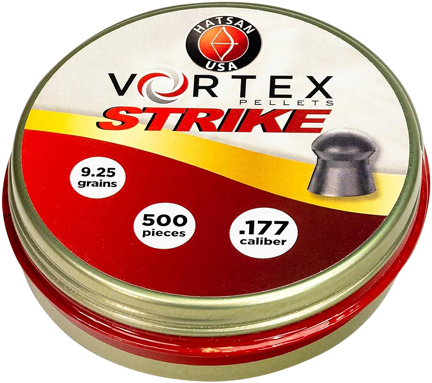 Hatsan USA Ha90640 Vortex Strike Pellets 177 Lead Domed 500 Pellets
